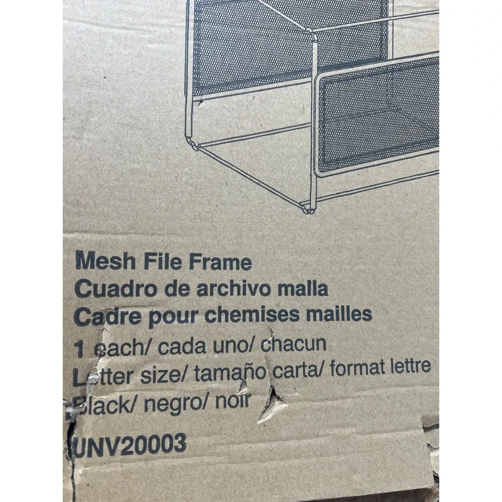 Universal Mesh File Frame Black Letter Size Hanging Folder Organizer UNV20003